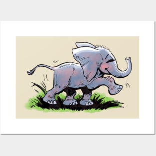 Baby Elephant Walk Posters and Art